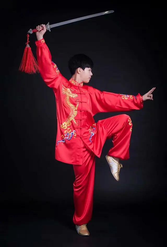 Wushu taichi одежда тайцзи changquan Униформа боевые искусства соревнования вышитые