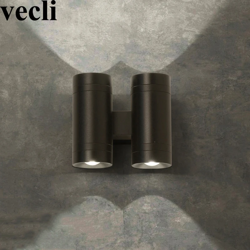 

Modern waterproof up and down wall lights creative outdoor bra balcony residential villa countyard garden wall mounted lamps