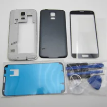 White/Black/Glod Mobile Phone Accessories & Parts for Samsung Galaxy S5 S V G900F Full Housing Middle Bezel Back Cover Repair