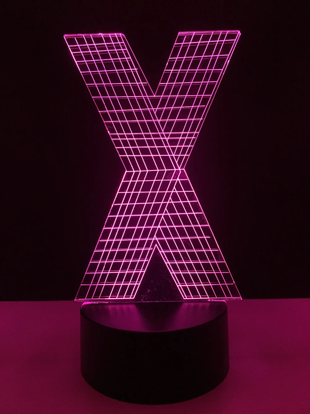 3D светодиодный светильник с буквенным алфавитом X многоцветная сменная градиентная настольная лампа ночник для спальни декор для спальной комнаты день рождения Пасхальный день