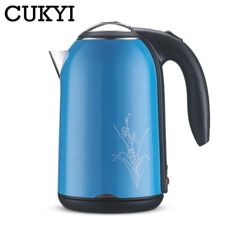 CUKYI 1.7L Электрический чайник из нержавеющей стали для воды кухонные приборы