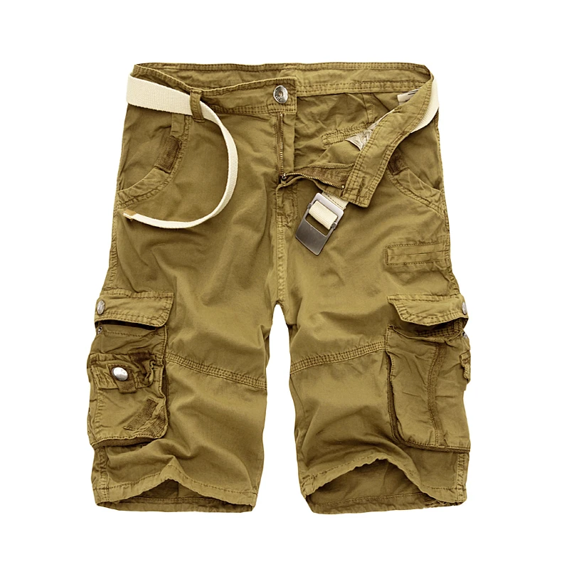 Мужские военные карго шорты брендовые новые армейские камуфляжные шорты мужские хлопковые свободные рабочие повседневные короткие штаны размера плюс без пояса