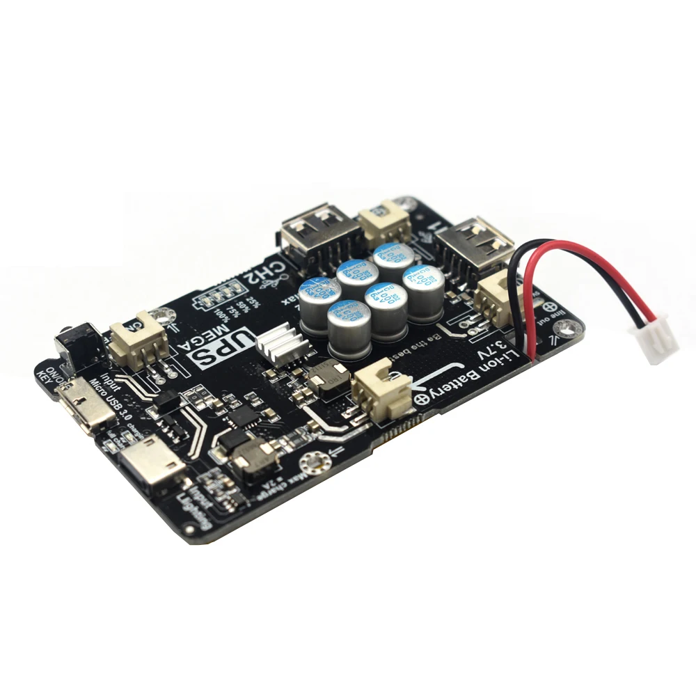 Двойной выход USB Raspberry UPS Pi мобильное питание для 3B +/3B/2B плата поддержка iPhone USB3.0