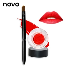 NOVO 24 Hours Cushion lipstick Lasting Lipsticks Liquid Matte Red Lipstick Beauty Brand Lips Makeup Set with A Lip Brush