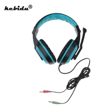 Kebidu Высокопроизводительные регулируемые Игровые наушники 3,5 мм с шумоподавлением компьютерная ПК гарнитура геймера с микрофоном
