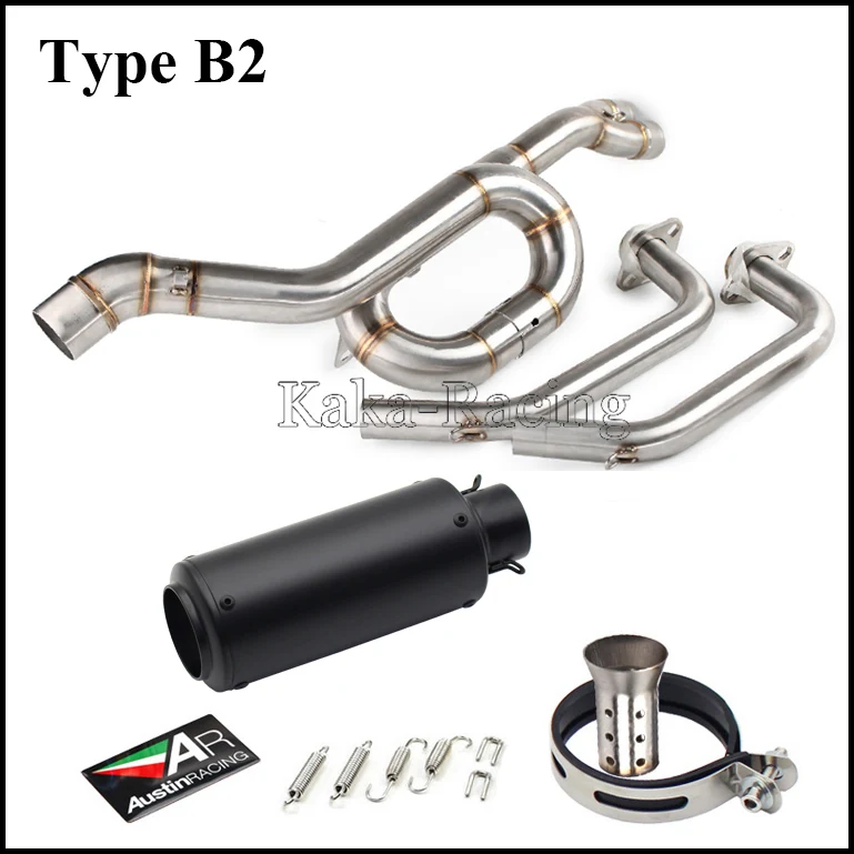 MT03 Motorcycle Exhaust Muffler Full System Slip on pipe AR Austin Racing Carbon fiber Escape For Yamaha R3 R25