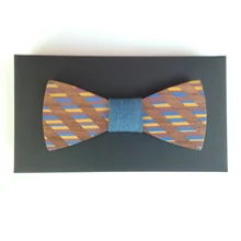 Мужские галстуки цветные деревянные дизайн нового стиля нового дерева мужской галстук-бабочка наборы свадебных галстуков