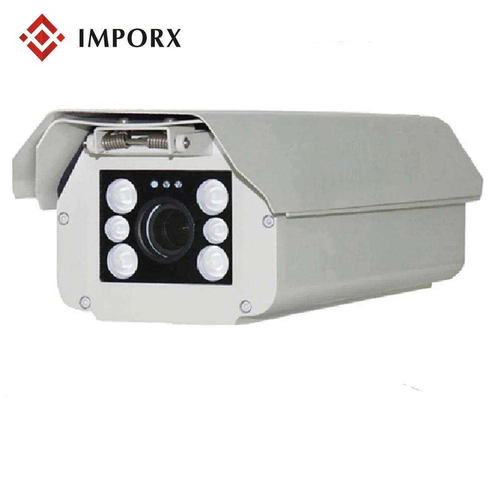 

IMPORX 6-22MM Lens 1080P 2MP Vehicles License Plate Recognition LPR IP Camera With 6Pcs IR White Light LEDs ONVIF LPR Camera