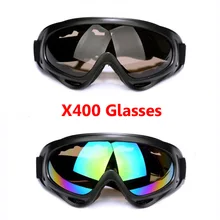 Защитные тактические X400 Очки для катания на коньках, лыжах, спорта на открытом воздухе, противотуманные, ветрозащитные, мотоциклетные, велосипедные, с защитой от ультрафиолета, солнцезащитные очки, 5 цветов