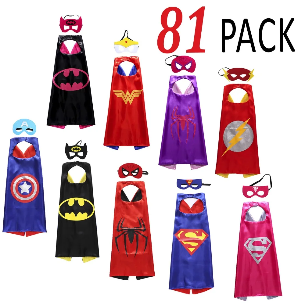 Personalsed Chldren's Super Hero Cape Mask Kds Costume Dress Up