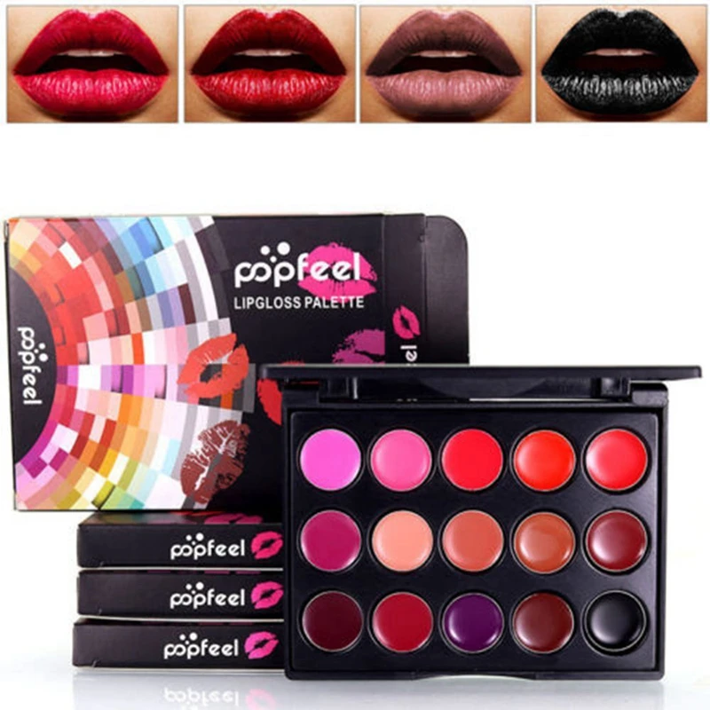 

15 Color Matte Lipstick Palette Moisturizer Makeup Long Lasting Lip Gloss Make Up Pigment Waterproof Mate Lipstick Pallete