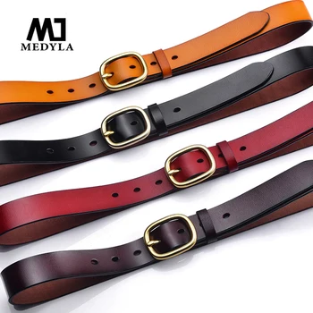

MEDYLA Woman's belt simple wild fashion leather black belt leather student decorative jeans belt