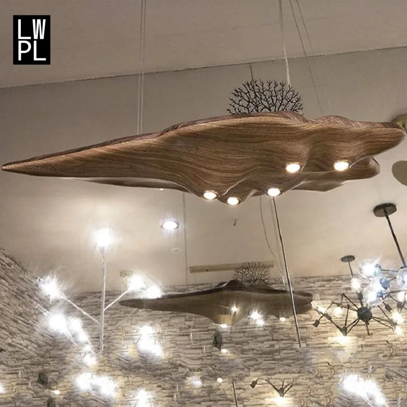 

Modern Simple Chandelier Lighting Creative Bar Bedroom Solid Wood Hanging Lamp Living Room Chandelier Lustres Pendentes Lights