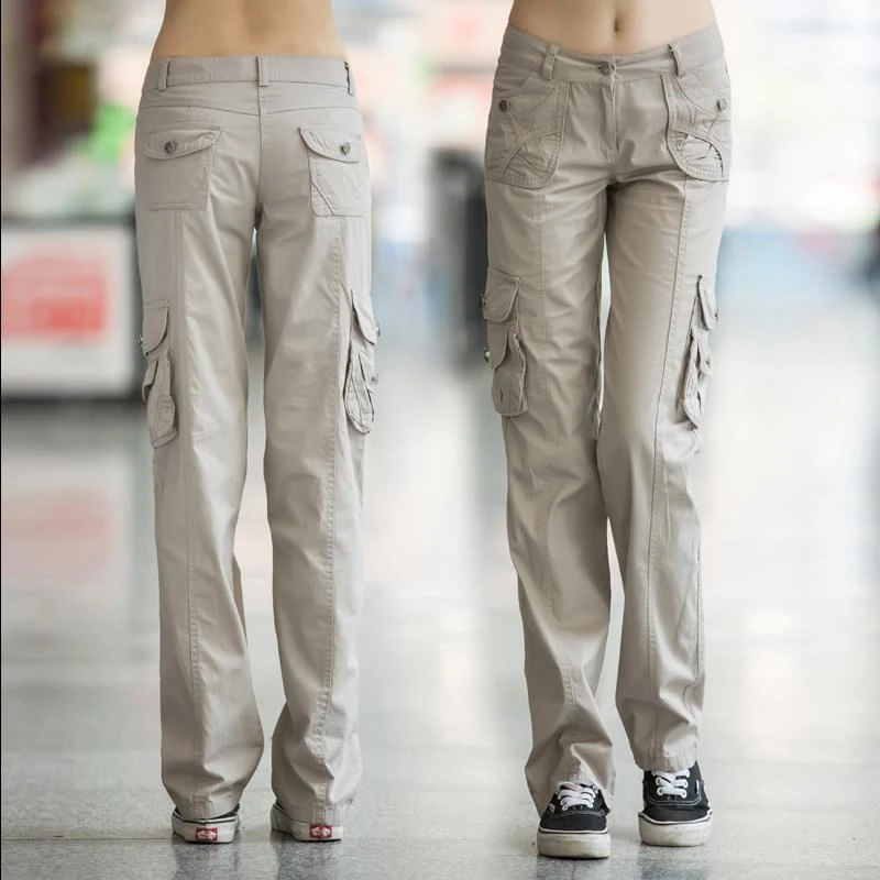 women's multi pocket cargo pants