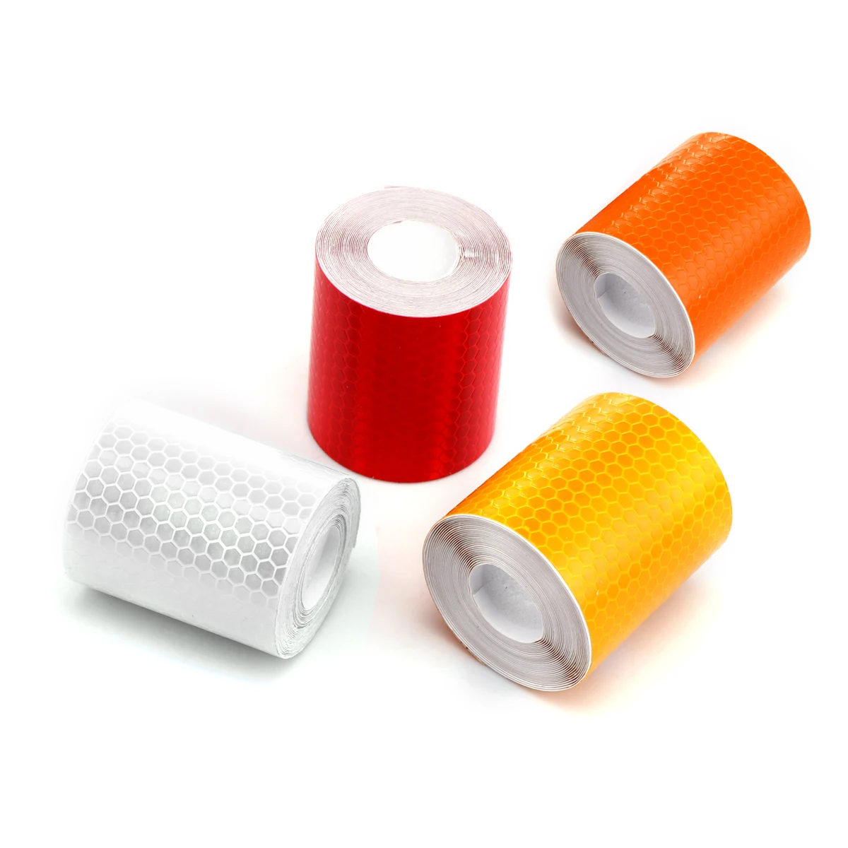 

5cmx2m Colorful Smooth Surface Water Resistance Reflective Safety Warning Conspicuity Tape Film Sticker For Road Caution