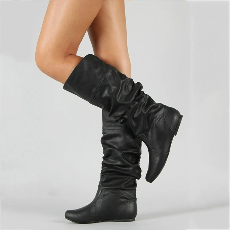 

Winter Shoes Women 2018 Low Heel Winter Waterproof Boots Woman Snow Boots Slip-on Low Heel Boot