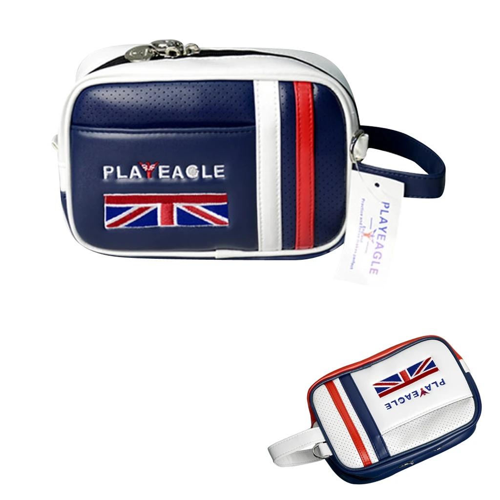 Unisex Golf Pouch Bag Handbag PU Matreial Zipper Mini Golf Bag Valuables Cell Phone Pouch Makeup Cosmetic Bag for Men Women