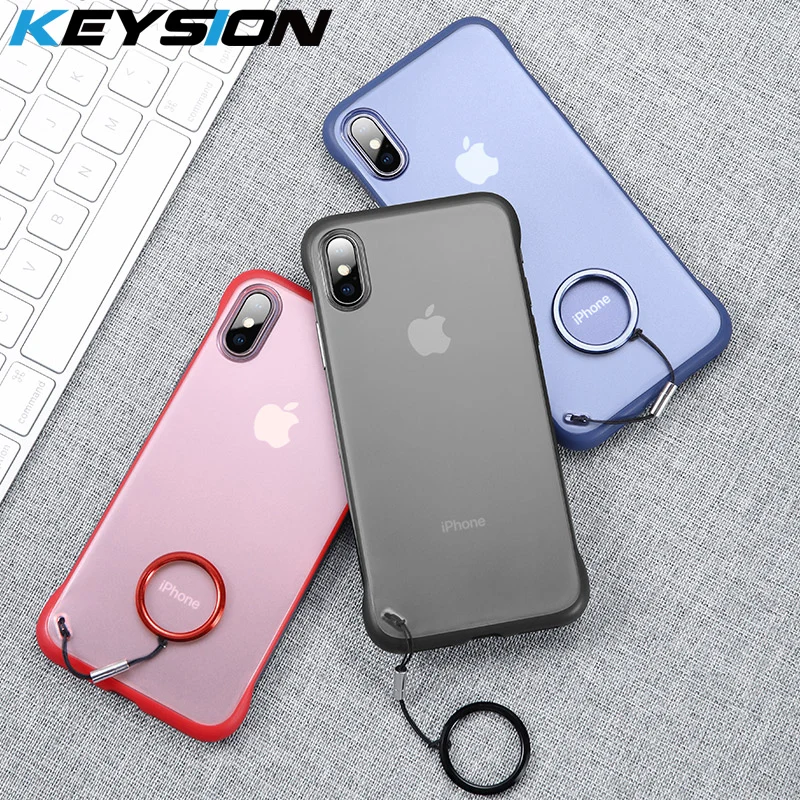 

KEYSION Frameless Case for iPhone Xs max Case Transparent Coque for iPhone 7 Case Silicone for iPhone Xr 8 7 6 Plus Funda Luxury