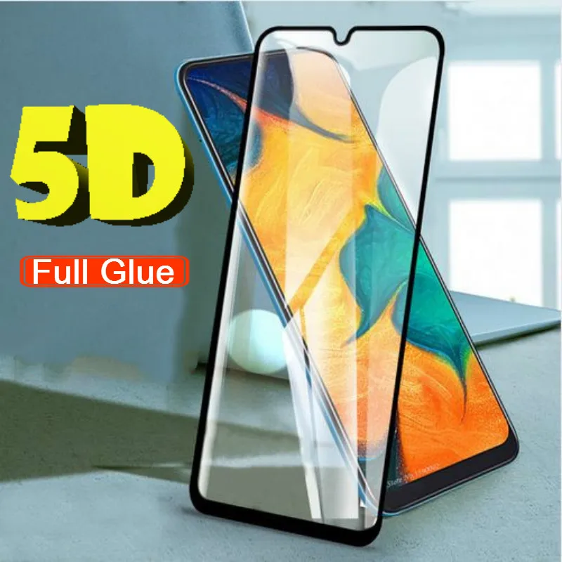 

5D Full Cover Tempered Glass For Samsung Galaxy A30 A40 A50 A60 A70 A80 A90 A10 A20 M10 M20 M30 A750 Front Screen Protector Film