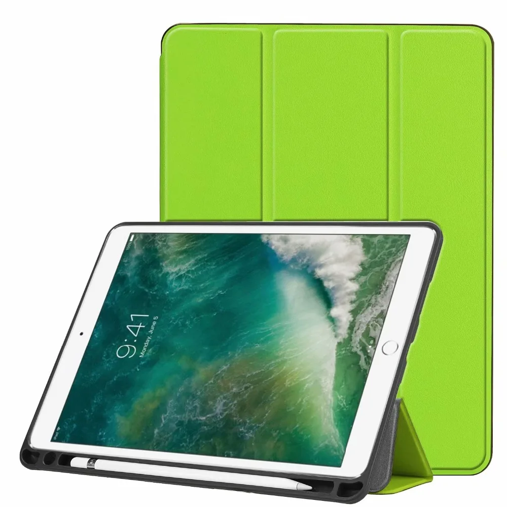 PU Leather Smart Soft Cover Case For iPad Pro 10.5 inch With Pencil
