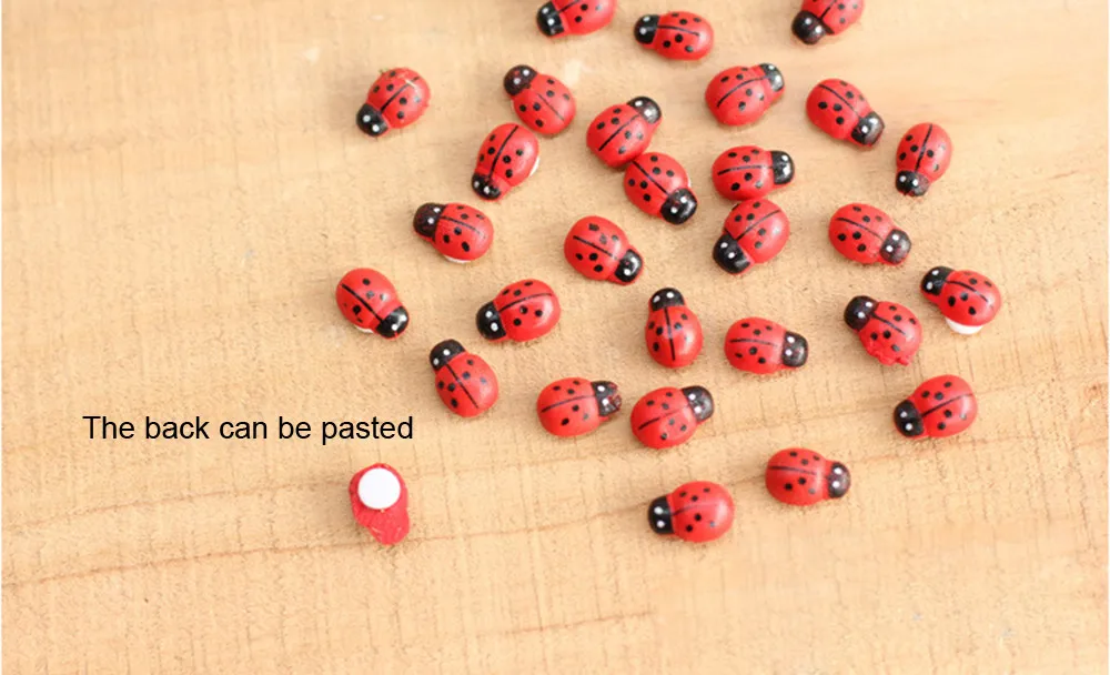 10pcs/lot Mini Cabochon Ladybug Fairy Garden Miniatures Ornament Decoration Micro Landscape Bonsai Figurine Resin 0.42#15 | Дом и сад