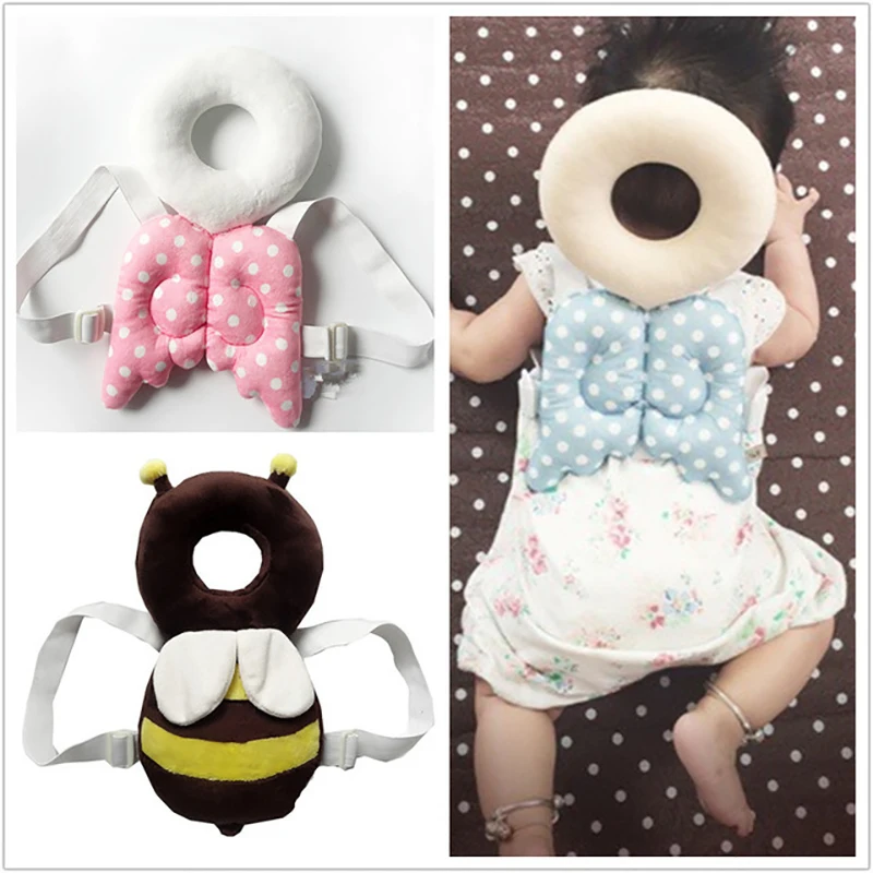 Soft Baby Head Protection Pillow Stuffed Flannel Cover Recovery Pillow