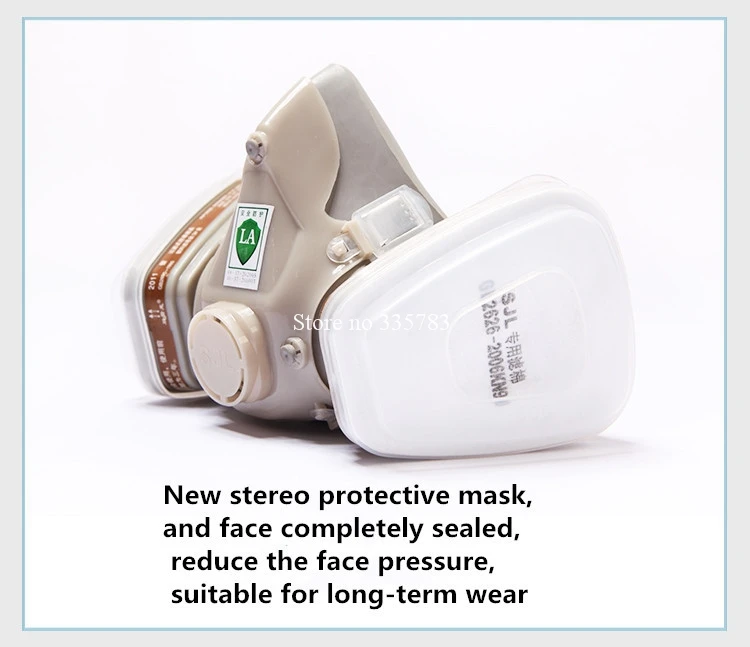 H2S противогаз краска спрей пестицидов угольный фильтр маска высокое качество серый силиконовый двойной фильтр коробка респиратор, противогаз