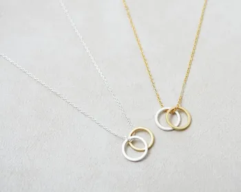 

Fashion two circles necklace for women