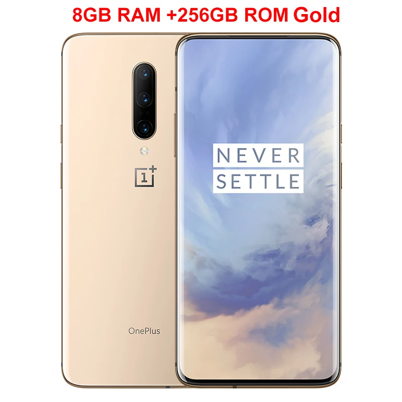 Мобильный телефон Oneplus 7 Pro с глобальной прошивкой, 6,67 дюймов, жидкий AMOLED дисплей, 6 ГБ+ 128 Гб, Snapdragon 855, 48MP камеры, NFC Смартфон - Цвет: Gold 8GB 256GB