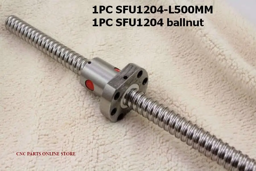 zero backlash ball screw 1204 L500mm+1pc ball nut for cnc partsfor cnc