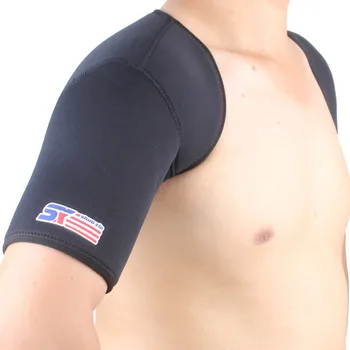 

Free Shipping Black Sports Double Shoulder Brace Support Strap Wrap Belt Band Pad - Black SX546