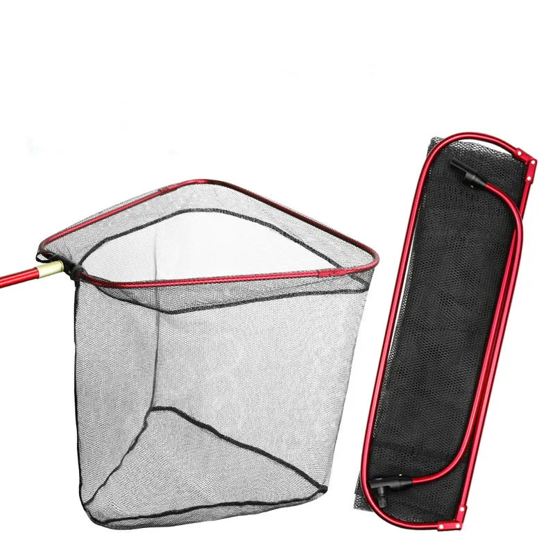 

38*40cm Foldable Detachable Triangle Fishing Net Portable Outdoor Accessories With Anti-hook Mesh