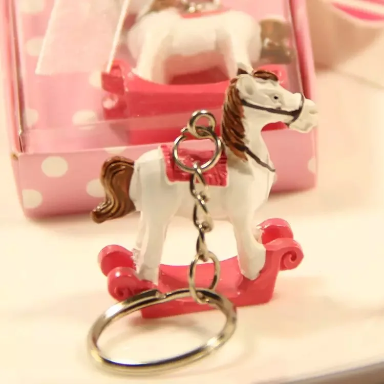 20 шт брелок в виде лошади брелок для ключей с подарочной коробкой подарок на вечеринку в честь Рождения Ребенка Девочки День Рождения украшения Детские сувениры