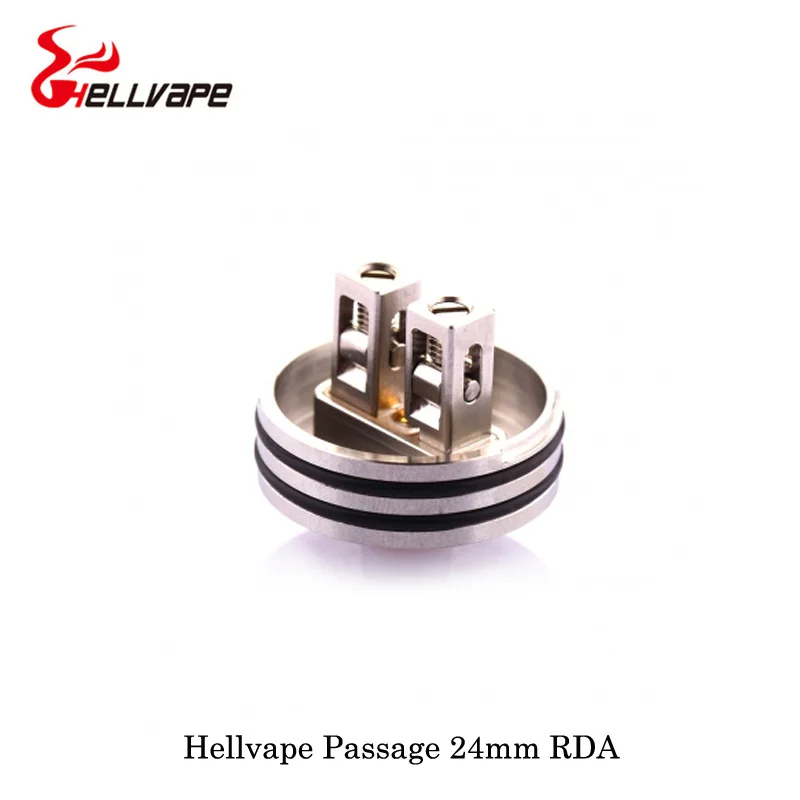  Electronic Cigarette Hellvape Passage 24mm RDA 810 Cobra Drip Tip Dual Coil Build For Squonkor Mod 