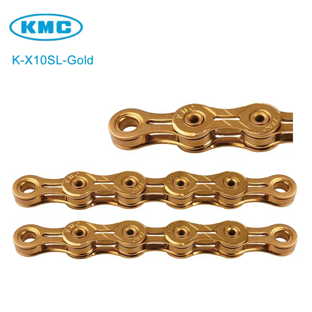 NEW KMC X10SL Chain 10 speed 116 Links Ti Nitride Gold