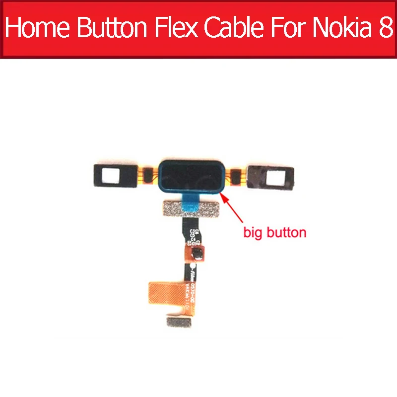 Home Button Fingerprint Sensor Flex Cable For Nokia 5 6 7 8 X5 X6 Menu Return Touch Sensor Flex Ribbon Repair Parts Replacement