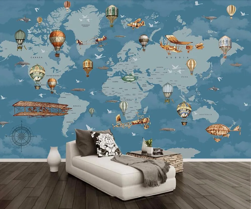 Beibehang пользовательские обои фрески мультфильм детская комната карта мира Daquan, все карты ТВ фон коллекция настенной росписи 3d обои
