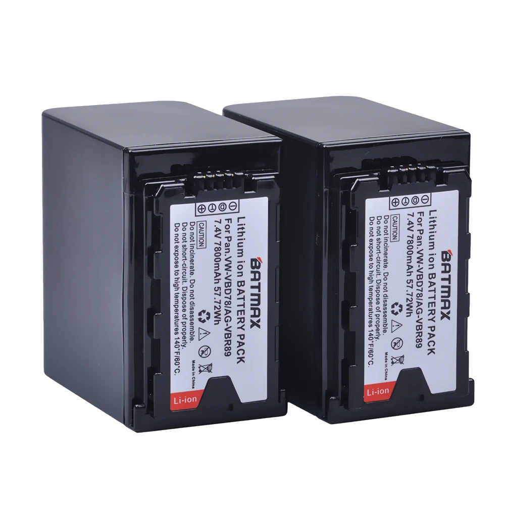 Baterias da Bateria da Câmera para Panasonic Vw-vbd58 Vbd29 Vbd58 Vbr89 Aj-hpx260mc Hpx265mc Px270 Px298 Pcs 7800mah Vw-vbd78 2 Vbd78 - Image 6