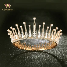 

ESERES Queen Crown Bridal Tiara Rhinestone Princess Crown Wedding Hair Accessories Pageant Prom Headpiece For Women