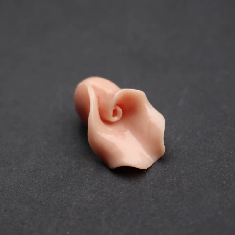 

Size B 9.5mm*22mm (20 pieces/lot) Carved Calla Beads Synthetic Coral beads Light Coral color Loose Beads for Jewelry making