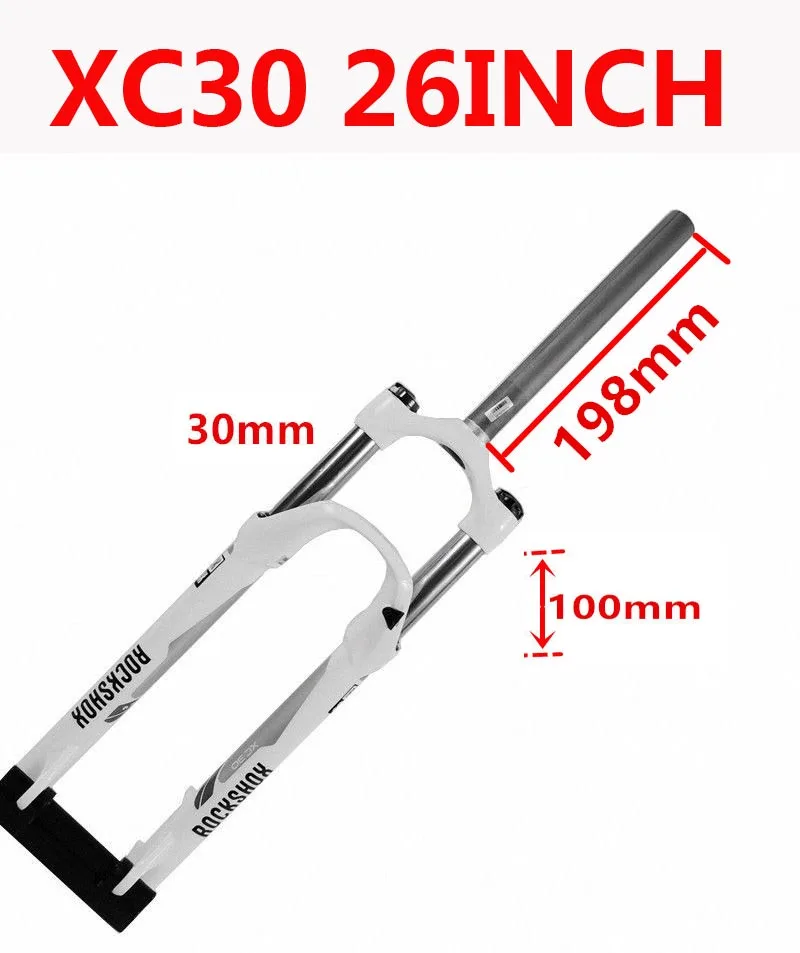 ROCKSHOX XC30 для 26 дюймов горный велосипед передний масло для подвески шок - Цвет: XC30 WHITE 26 198