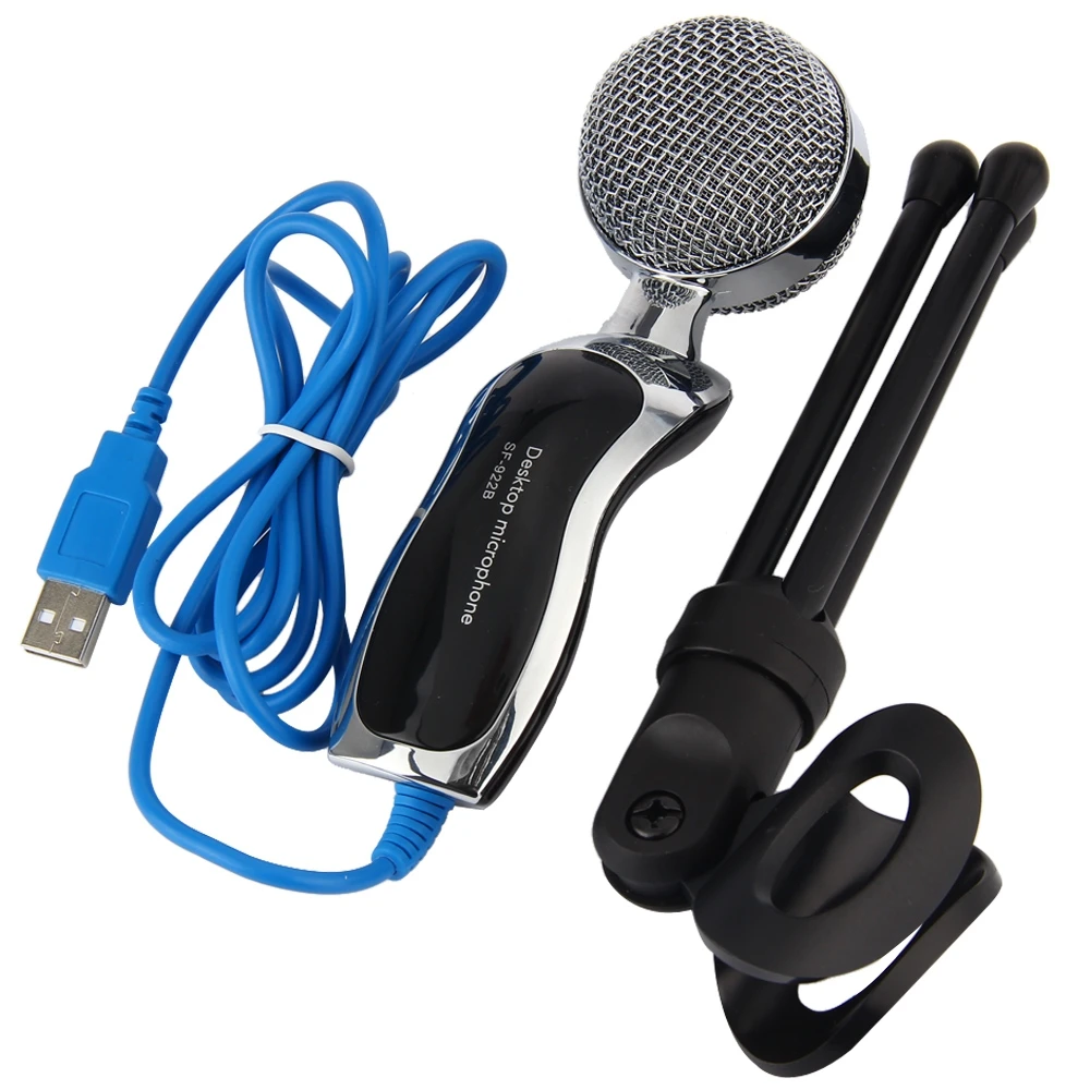 

SF-922B USB Condenser Microphone Clear Digital Sound With Shock Mount Wired Mic For Computer Desktop Notebook Karaoke Recording