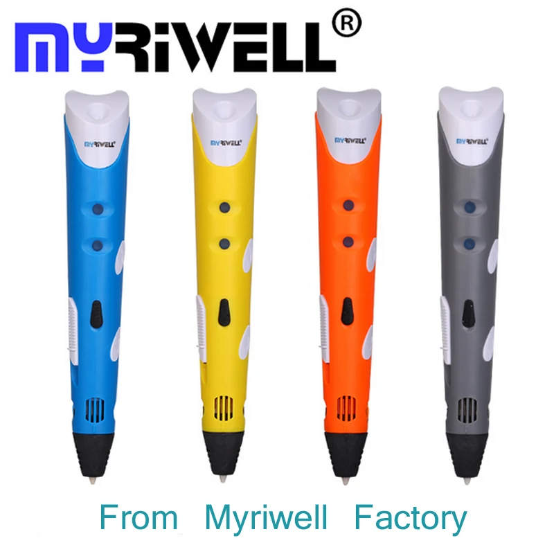 Myriwell 3D Ручка разведки рисования 3D принтер ручки с ABS нити+ Бесплатный подарок 3D Пинтер День рождения/Рождественский подарок для детей