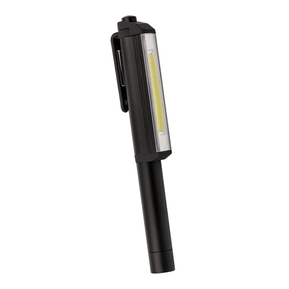 COB LED Flashlight Work Light Strong Clip Pen Flashlight