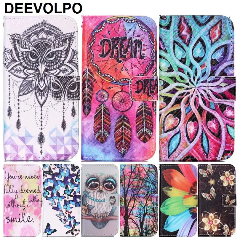 

DEEVOLPO Smartphone Fundas Cover For LG Stylus2 F720 LS775 Case K7 K8 Leather Phone Butterfly Girl Owl Wallet Stand Coque DP03G