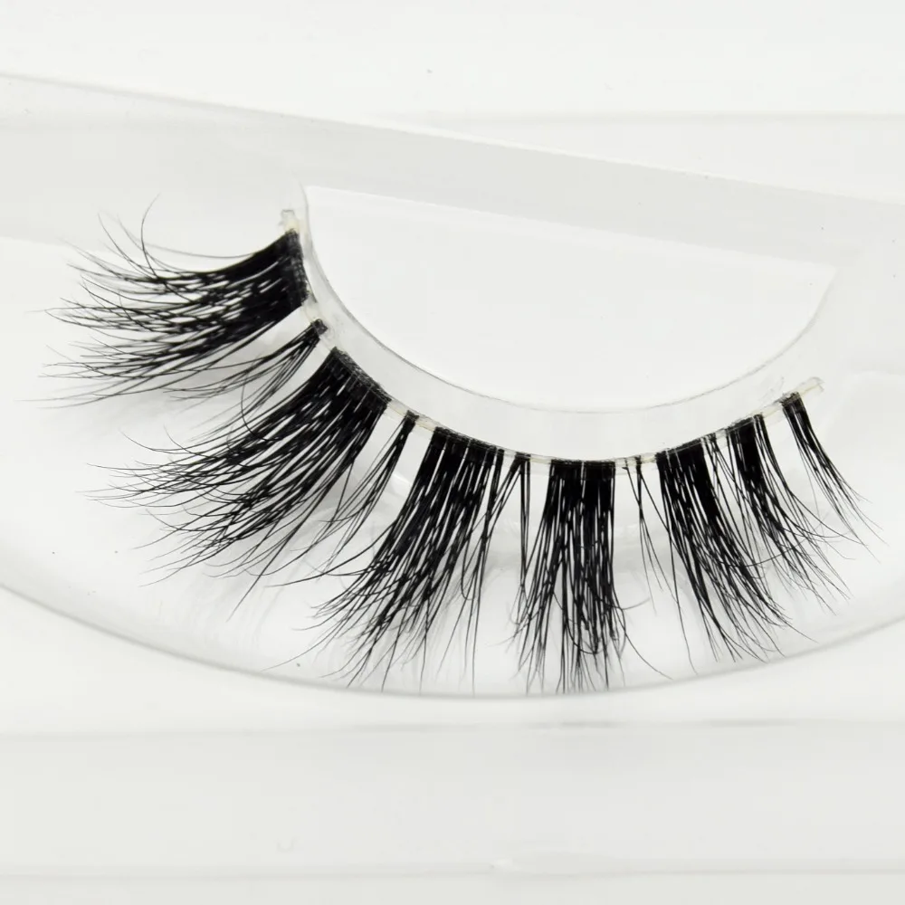 

Visofree Mink Lashes 3D Mink Eyelashes Invisible Band Natural Black Mink False Eyelash Full Strip cilios posticos Reusable F43