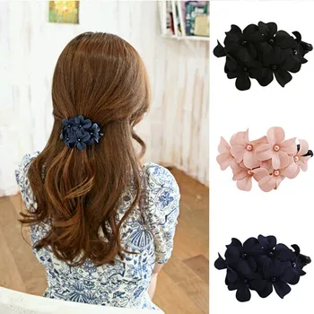 

Women's Fashion Hair Accessorie Chic Women Girl Handmade Flower Banana Barrette Hair Clip Hair Pin Claw