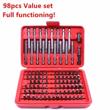Buy Universal 98PCS/set Screwdriver Security Bit Set Repair Tools for Automobile Car or Home Use  Removal Tool Hot Sale High Quality Free Shipping