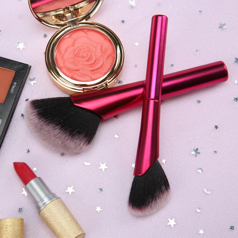 

Multipurpose Big Powder Brush Face Cheek Contour Cosmetic Foundation Blush Brush Angled Make Up Oblique Angle Tip Brush