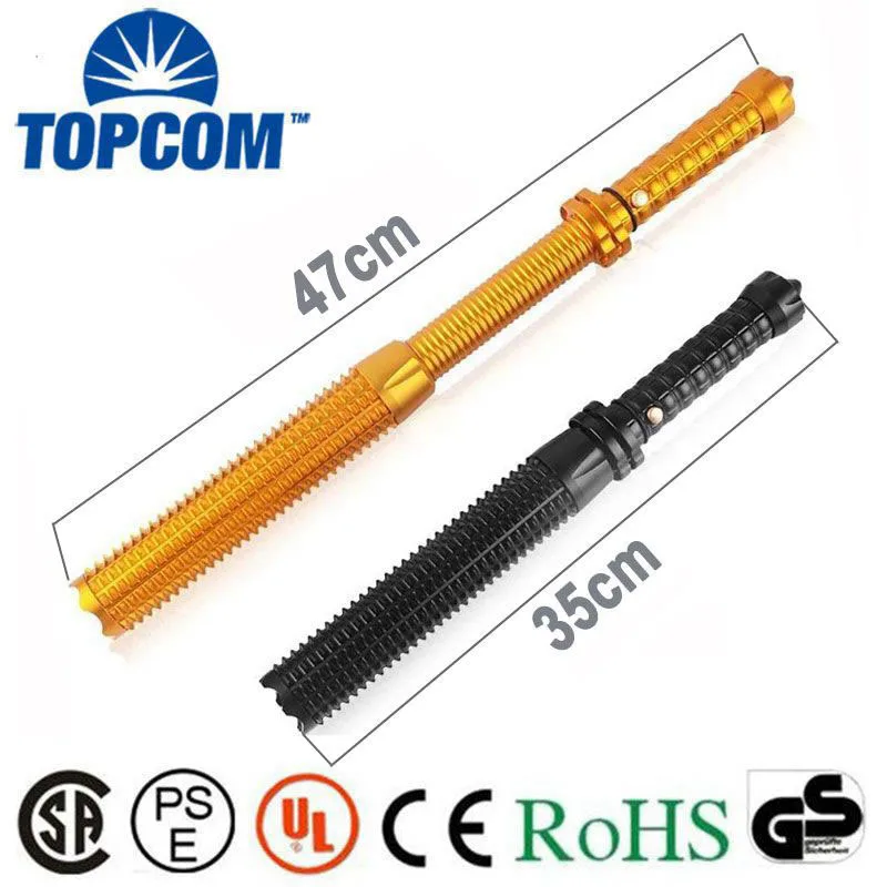 TOPCOM охота Cree Телескопический Baton Полицейский Фонарик Открытый CREE Бейсбол Летучая